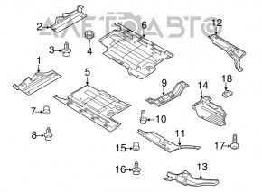 Protecție podea stânga Audi Q5 8R 09-17 nou OEM original