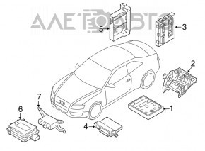 Modulul de control al confortului corpului la bordul Audi A4 B8 08-16