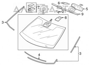 Parbriz Honda Accord 13-17, bule, zgârieturi, nisip