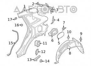 Capacul rezervorului de combustibil Infiniti QX50 19-