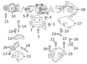 Modulul de control al suportului motor Infiniti QX50 19-