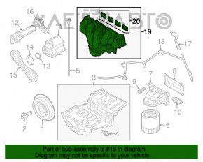 Colector de admisie Ford C-max MK2 13-18 nou original, suport rupt