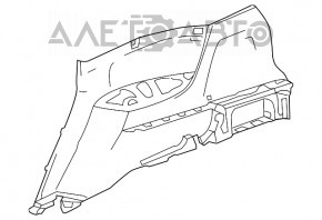 Capacul arcului drept Acura MDX 14-16 pre-restilizare, negru.