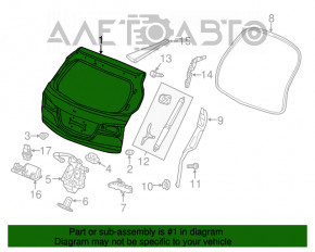 Дверь багажника голая Acura MDX 14-20