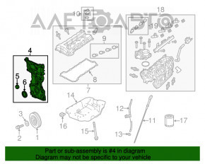 Capota motorului din față Chrysler 200 15-17 2.4