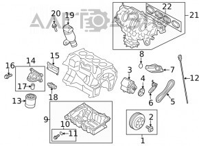 Rolie arbore cotit Ford Escape 13-19 2.0T nou original OEM