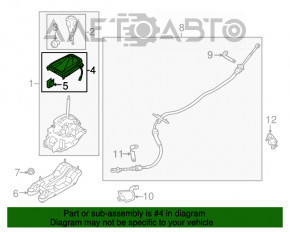 Capacul schimbatorului Ford Fusion mk5 13-16 negru, fără iluminare, uzat