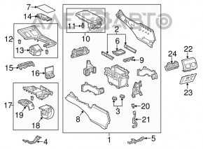 Panoul de control al încălzirii și ventilației pentru Lexus ES300h ES350 13-18 se montează sub cortină, sub încălzirea volanului