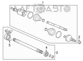 Ax cu roți față dreapta Chevrolet Malibu 16-18 1.5T