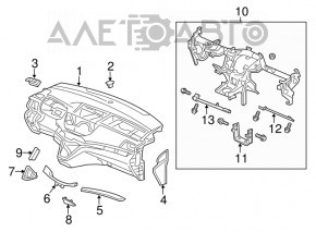 Panoul frontal al torpilei fără AIRBAG pentru Honda CRV 12-14