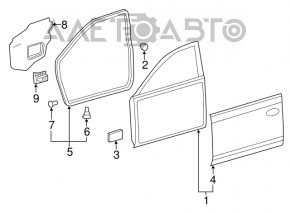 Дверь в сборе передняя левая Toyota Camry v40 серебро 1F7, keyless