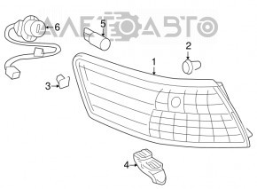 Lampa exterioară aripă stângă Toyota Camry v40 07-09 hibrid, zgârieturi