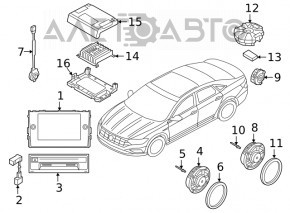 Магнитофон радио VW Jetta 19- 6.5" сенсорный