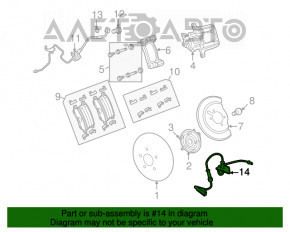 Senzorul ABS din spatele dreapta al Dodge Journey 11-