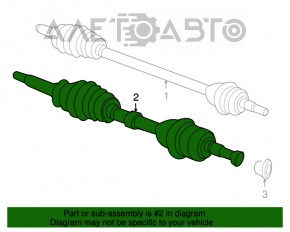 Привод полуось передняя левая Dodge Journey 11- 3.6 fwd