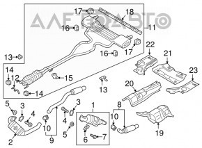 Suportul sistemului de evacuare frontal Ford Edge 15- 2.0T