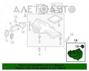 Conducta de aer pentru colectorul BMW F30 12-16 N20 ruptă.