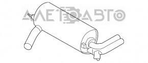 Глушитель задняя часть с бочкой BMW F30 12-16 N20 под 2 трубы, с клапаном, примята