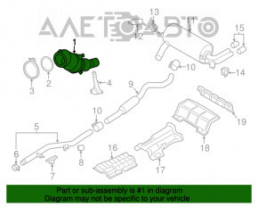 Convertor catalitic superior BMW F30 12-16 RWD N20, grila rupta