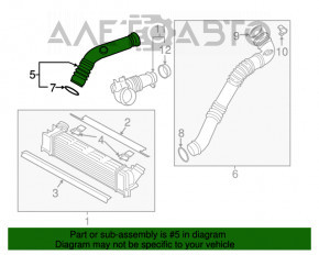 Патрубок интеркулера правый BMW 3 F30 12-16 N20