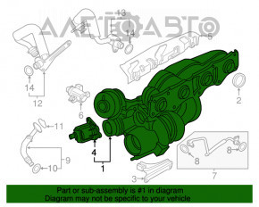 Turbina completă cu colector pentru BMW 3 F30 12-16 N20 100k.