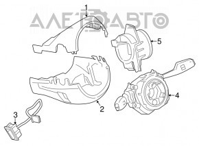 Comutatoarele de pe volan pentru chitara asamblate BMW 3 F30 12-18 fara incalzire.