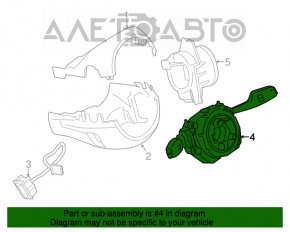 Comutatoarele de pe volan pentru chitara asamblate BMW 3 F30 12-18 fara incalzire.