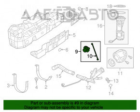 Capacul gurii de umplere a rezervorului de combustibil Chrysler 200 15-17