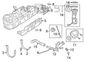 Capacul capacului rezervorului de combustibil Dodge Durango 11-13 E85