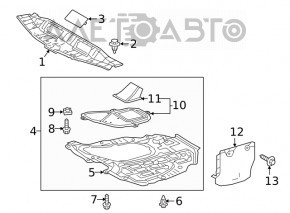 Protecția motorului Toyota Camry v70 18- nou, neoriginal.