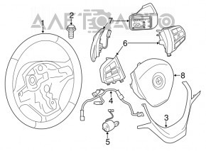 Volan gol BMW 3 F30 12-18 Sport, piele, gri închis, fără paleti