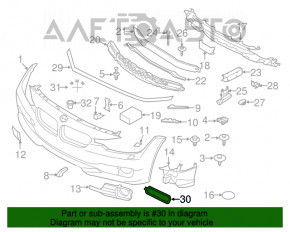 Отражатель передний правый BMW 3 F30 4d 12-15