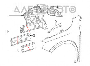 Partea din față stânga Mercedes CLA 14-19