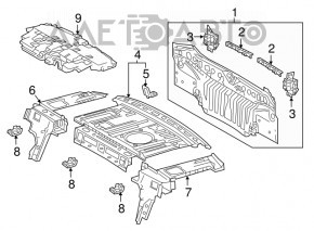 Panoul din spate al Toyota Camry v70 18- pe caroserie, grafit