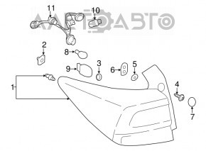 Lampa exterioară aripă stângă Subaru Impreza 17- GK