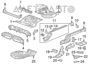 Capacul portbagajului Chevrolet Malibu 16- argintiu