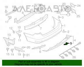 Capacul carligului de tractare pentru bara spate a VW Jetta 15-18 SUA și neoriginal