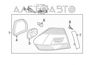 Фонарь внешний крыло левый VW Passat b7 12-15 USA