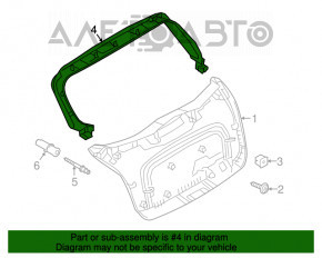 Capacul portbagajului de sus al usii Fiat 500X 16-