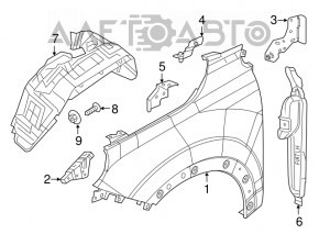 Bara de protecție față stânga Fiat 500X 16-18 nou, neoriginal