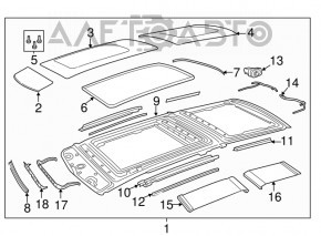 Motorul de deschidere a capotei Fiat 500X 16-