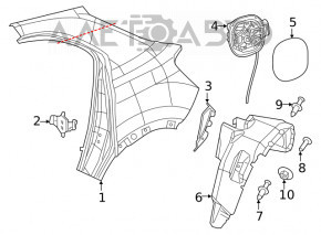 Aripa spate dreapta Fiat 500X 16-