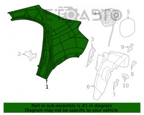 Aripa spate dreapta Fiat 500X 16-