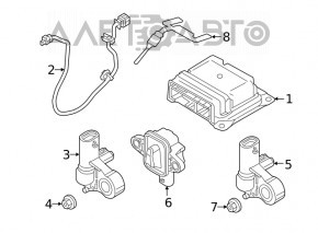 Senzor airbag frontal stânga Fiat 500X 16-18