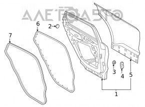 Ușa goală din spatele stâng al Ford Escape MK4 20-