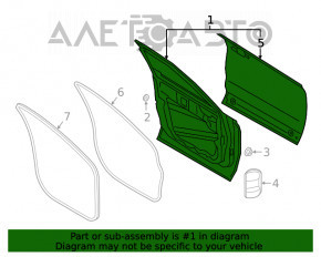 Дверь в сборе передняя левая Ford Escape MK4 20-