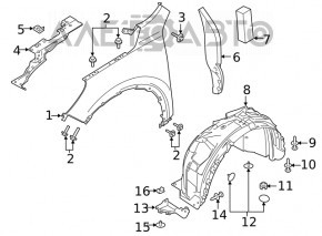 Aripa fata stanga Ford Escape MK4 20-21