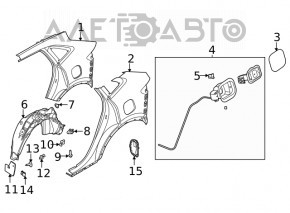 Aripa spate stânga Ford Escape MK4 20-