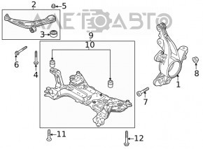 Butucul cu flanșă din față dreapta Ford Escape MK4 20- FWD