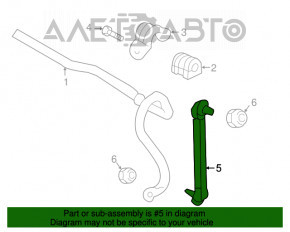 Bară stabilizatoare față dreapta Nissan Leaf 11-17, nouă, originală OEM.